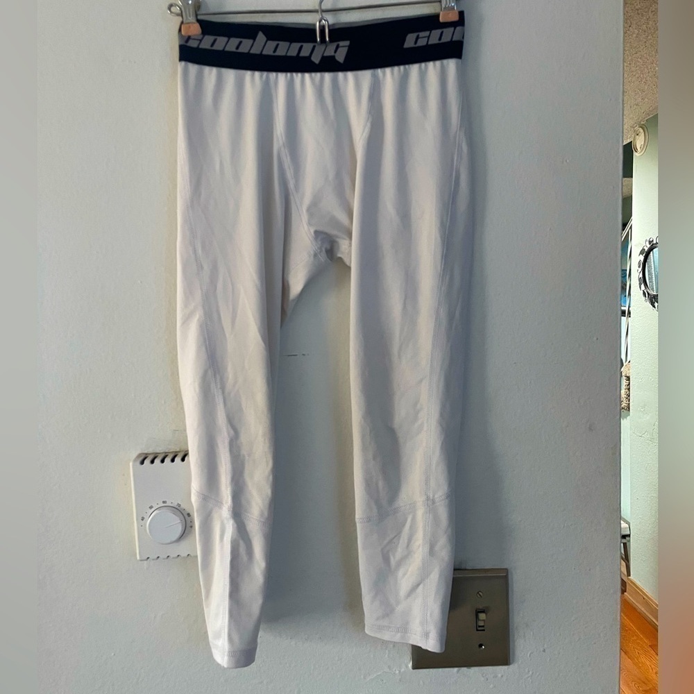 Coolmg White Activewear Leggings